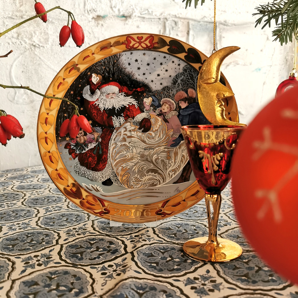 Royal Copenhagen, Herzen des Weihnachten Serie Teller 2006, Herzen aus Schnee