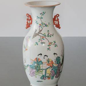 Runde chinesische halbantike Vase 40cm | Nr. 21701-1 | DPH Trading