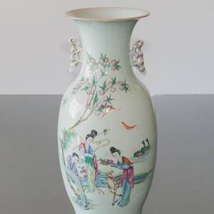 Runde chinesische halbantike Vase | Nr. 21701-3 | DPH Trading