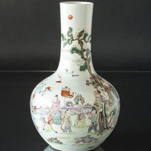 Runde chinesische halbantike Vase 39cm (Fehler am Hals, Bitte beachten Sie Dilder) | Nr. 21701-6 | DPH Trading