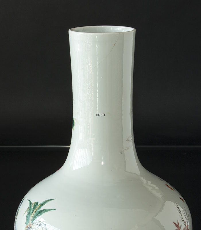 Runde chinesische halbantike Vase 39cm (Fehler am Hals, Bitte beachten Sie Dilder)