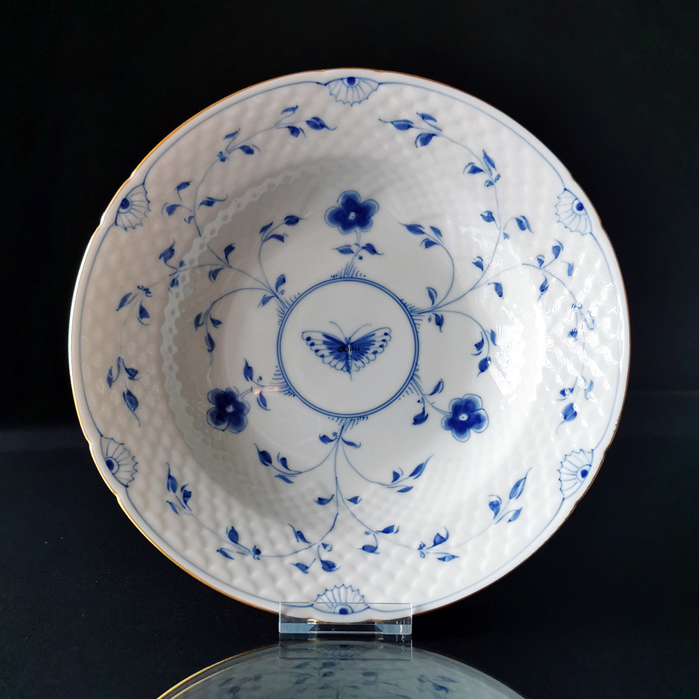 Kipling/Schmetterling Geschirrset mit Gold, tiefer Teller, 24,5 cm, Bing & Grøndahl Nr. 22 oder 605