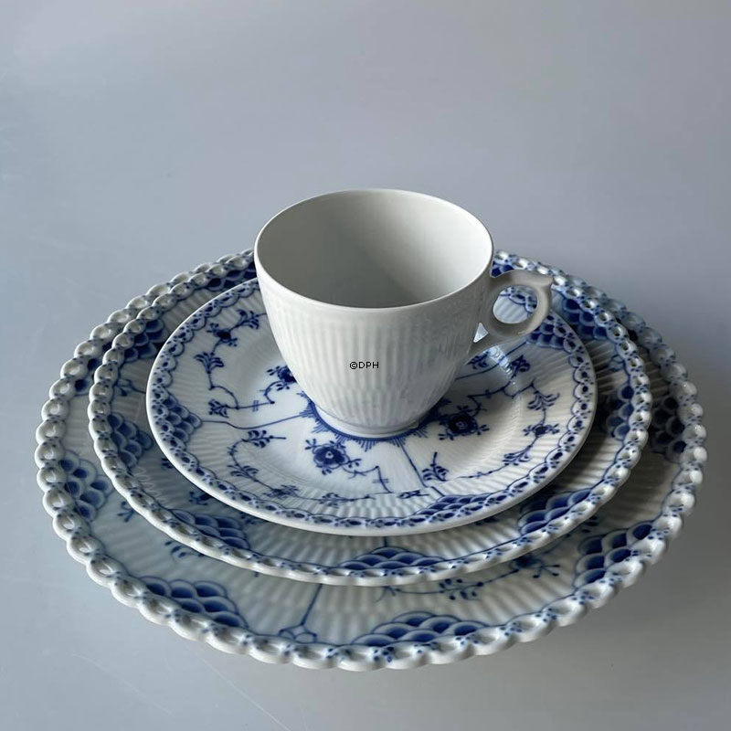 Weiß Gerippt, Kaffeetasse OHNE Untertasse, Inhalt 17 cl, Royal Copenhagen