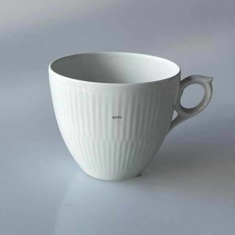 Weiß Gerippt, Kaffeetasse OHNE Untertasse, Inhalt 17 cl, Royal Copenhagen