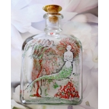 Holmegaard Hans Christian Andersen Glasflasche mit "Die kleine Meerjungfrau"