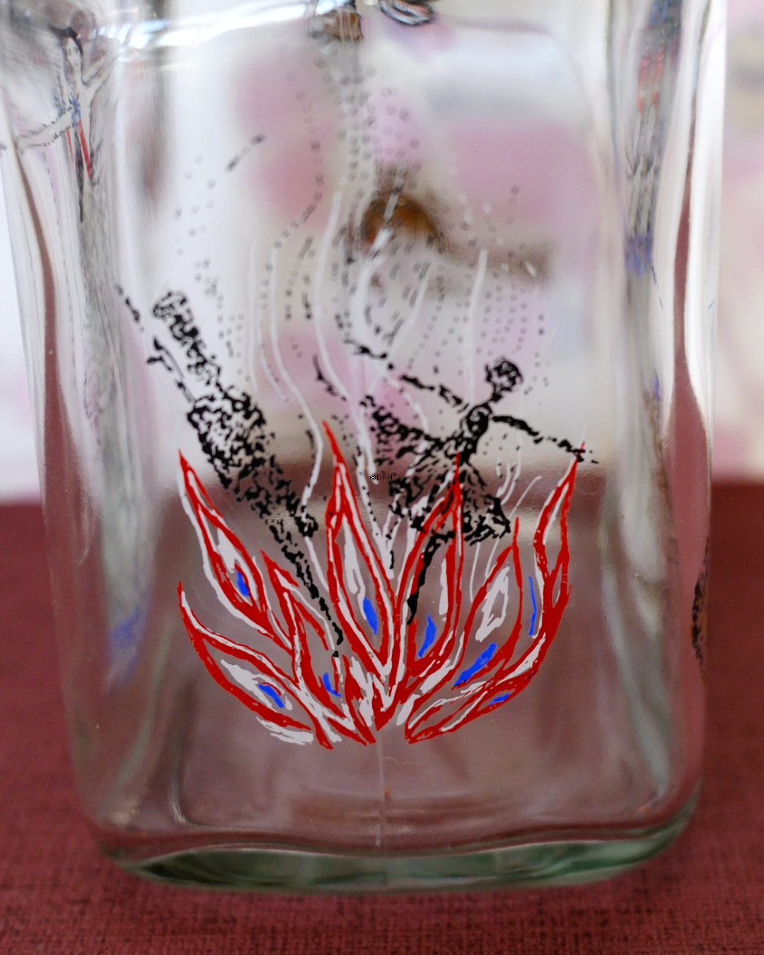 Holmegaard Hans Christian Andersen Glasflasche mit "Der standhafte Zinnsoldat"