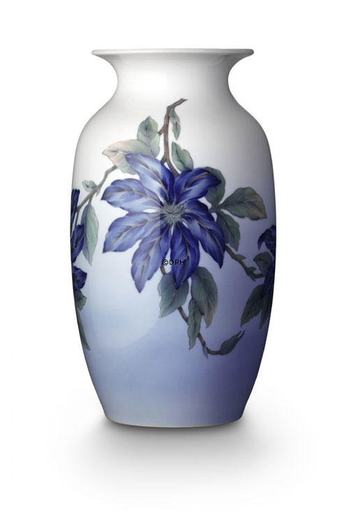 Vase mit blauer Waldrebe, Royal Copenhagen Nr. 806