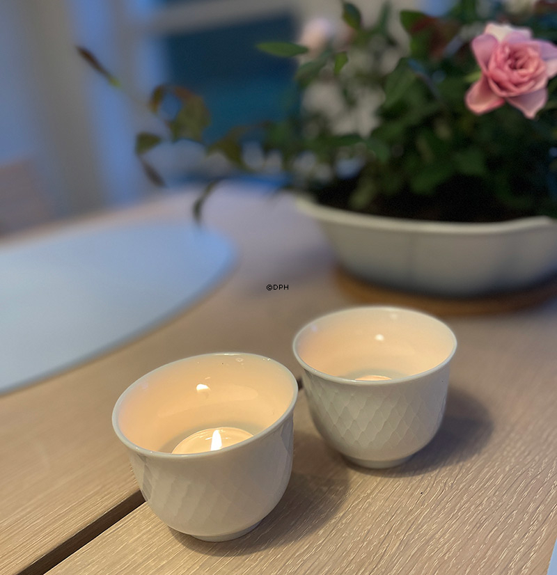 Weiß Palmette, Tasse / Kleine Schüssel, Inhalt 10 cl, Royal Copenhagen