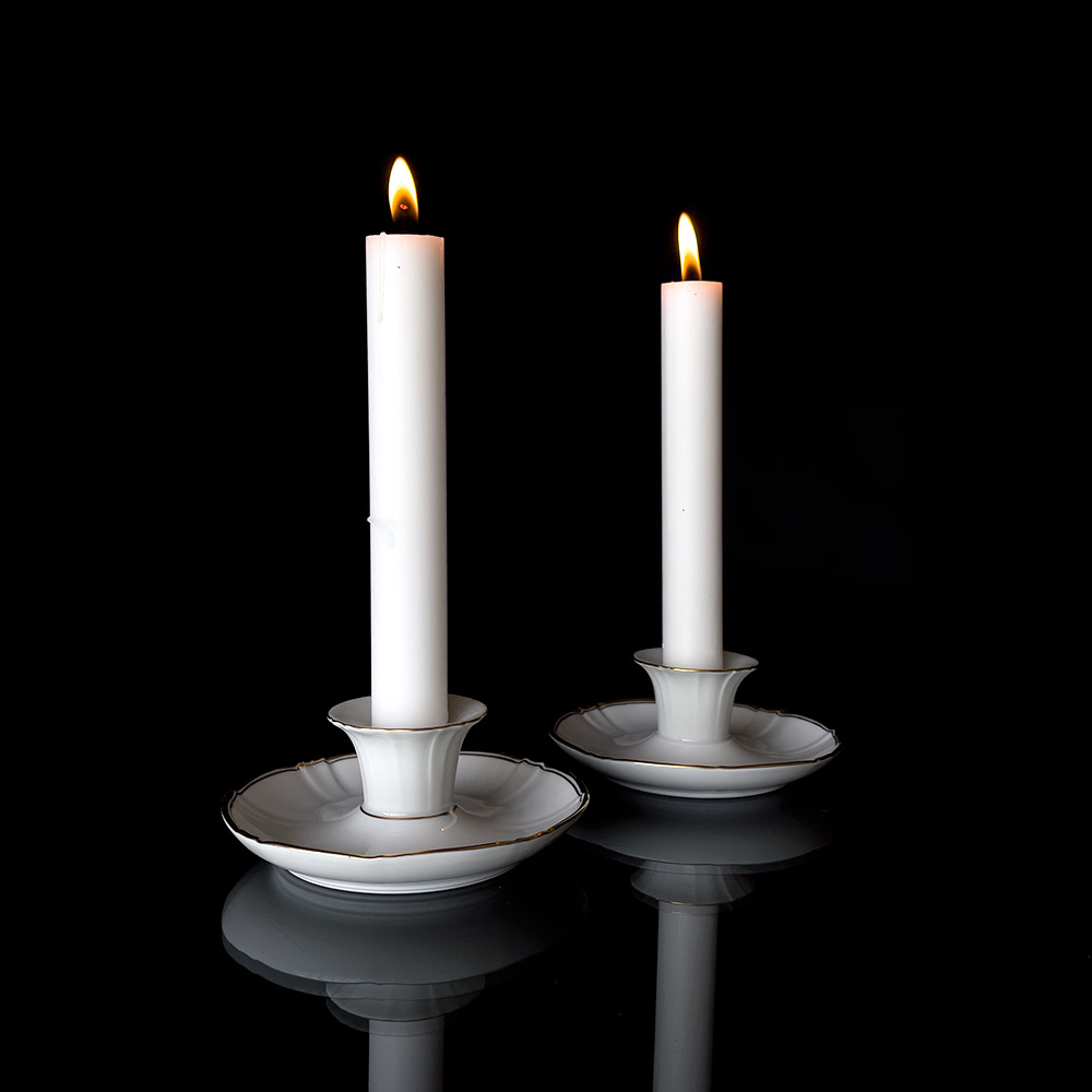 Offenbach mit Gold, Kerzenhalter Nr. 501 oder 249, 1 Stück