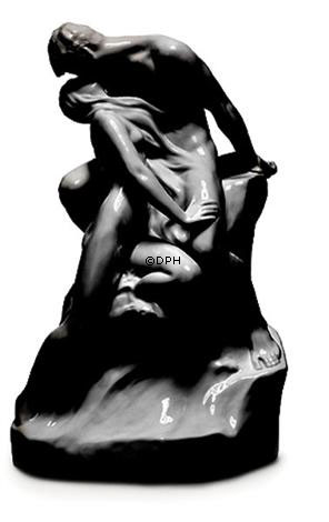 Schwarze Welle und Strand, Mann und Frau am Meer, Royal Copenhagen Figur Nr. 088