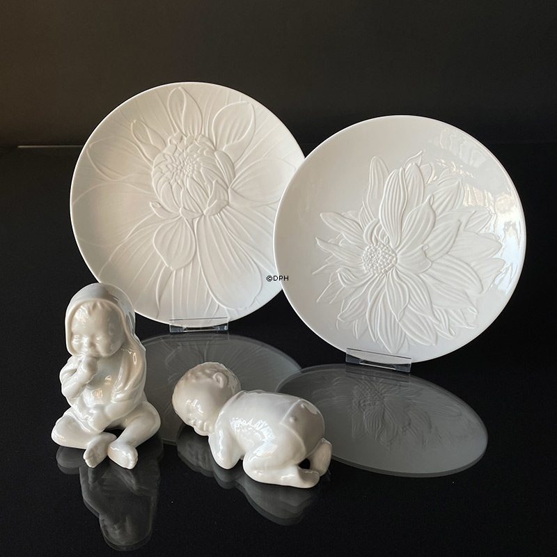 The Art of Giving Flowers, Teller mit Relief, 'Snow Top', Royal Copenhagen