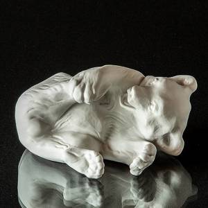 Eisbär weiss Bisquit, Royal Copenhagen liegend Eisbär Figur | Nr. 2670072 | DPH Trading
