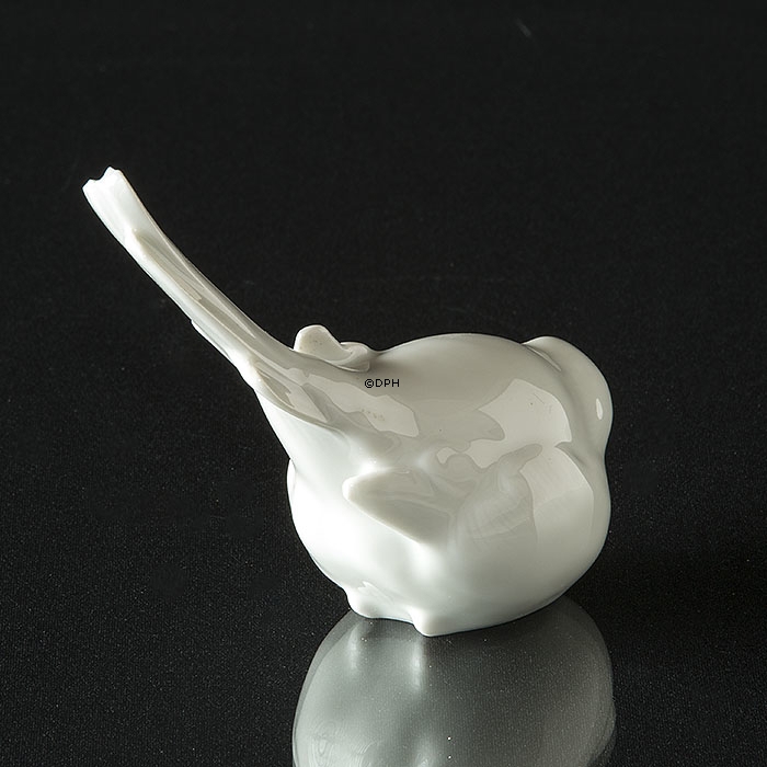 Optimist, weiße Meise mit Schwanz iben Figur, Royal Copenhagen Vogelfigur Nr. 410
