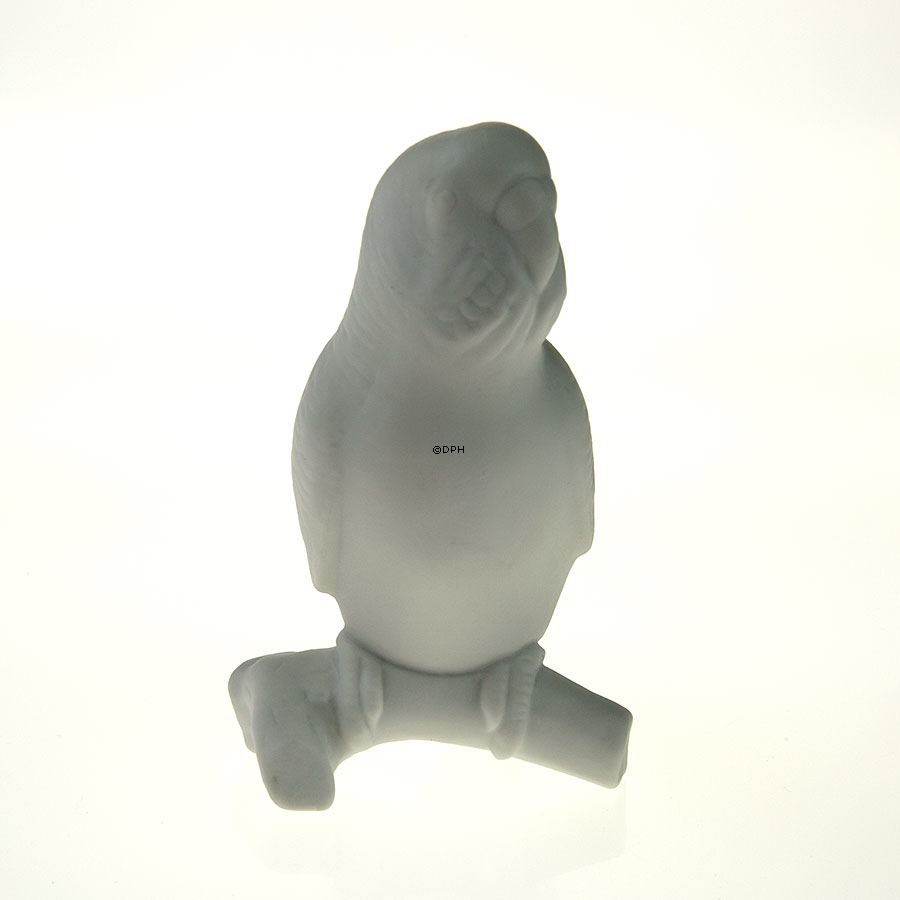Wellensittich in Weiß, Royal Copenhagen Vogelfigur Nr. 457