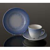 Blaue Tone Hotel, NUR Kaffeetasse und Untertasse, Inhalt 12,5 cl., Bing & Gröndahl Nr. 1022