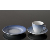 Blaue Tone Hotel, NUR Kaffeetasse und Untertasse, Inhalt 12,5 cl., Bing & Gröndahl Nr. 1022