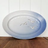 Möwegeschirr ohne Gold, Servierplatte, groß, Nr. 14 Bing & Gröndahl, 46cm