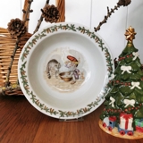 Wiberg Weihnachtsschale mit Wichteln, das die Katze ausschimpft, Royal Copenhagen Nr. 3-14198