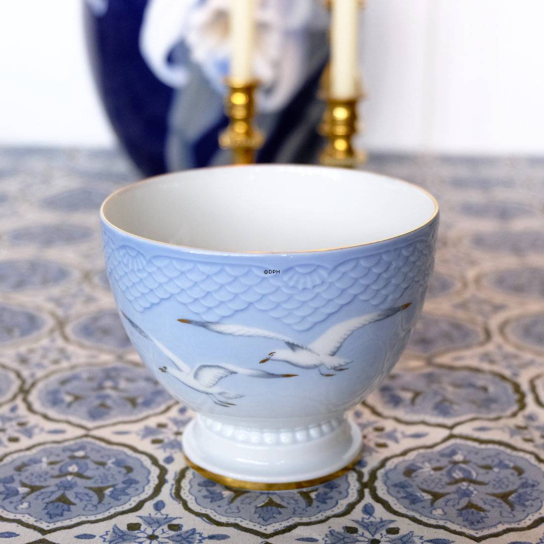 Möwegeschirr mit Gold, Seltene Spülschüssel, Bing & Gröndahl Nr. 185