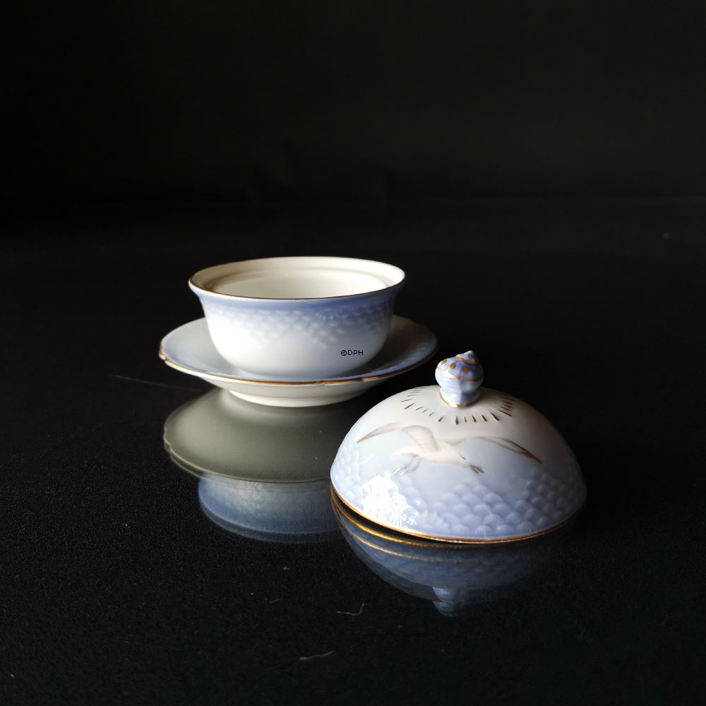 Möwegeschirr mit Gold, Butterdose, Bing & Gröndahl (Ohne nummer)