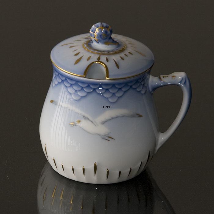 Möwegeschirr mit Gold, Krug, Bing & Gröndahl Nr. 210