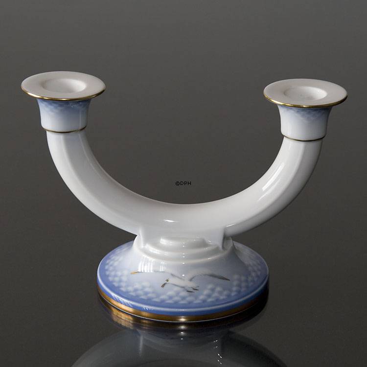 M&#xF6;wegeschirr mit Gold, Kerzenhalter, 1 St&#xFC;ck, Bing &amp; Gr&#xF6;ndahl Nr. 235