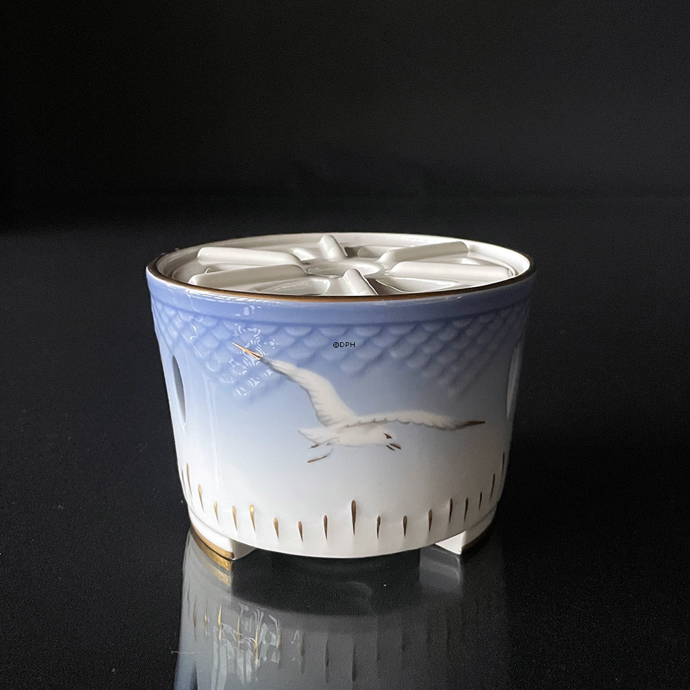 Möwegeschirr mit Gold, Teewärmer, Bing & Gröndahl Nr.  237 (mit Porzellaneinsatz)