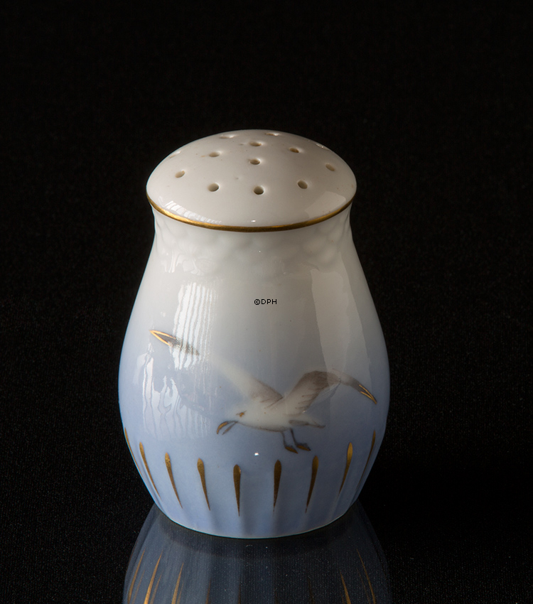 Möwegeschirr mit Gold, Salzstreuer, Bing & Gröndahl Nr. 52B