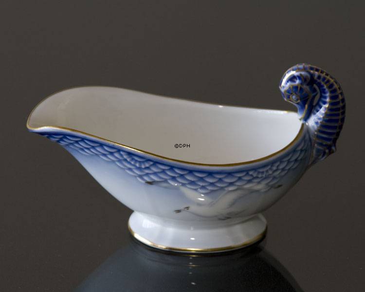 Möwegeschirr mit Gold, Sauciere, klein, Bing & Gröndahl Nr. 561 oder 12