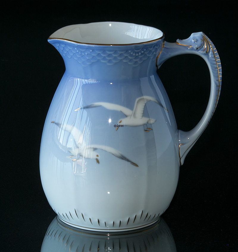 Möweservice mit Gold, Großes Milchglas 18 cm, Bing & Gröndahl - Royal Copenhagen Nr. 84