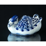 Royal Copenhagen/Aluminia Tranquebar, blau, Bonbonniere Ente