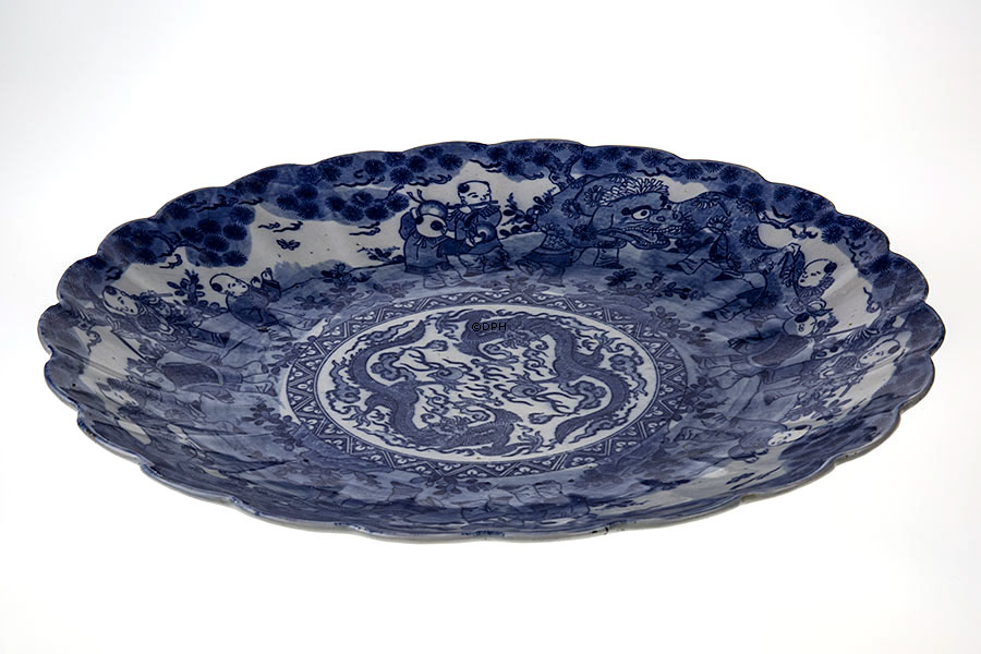 GROSS Antiker chinesischer Teller 40 cm