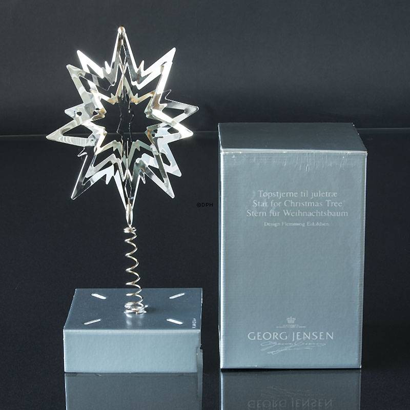 Georg Jensen Stern für Weihnachtsbaum, mittel, Platiniert SILBER