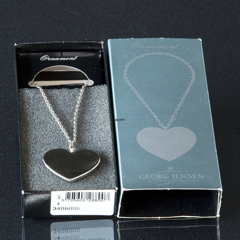 Herzornamente - Georg Jensen, 1990, Platiniert SILBER