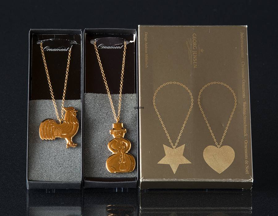 Schneemann und Hahn - Ornamente - Georg Jensen, 1999