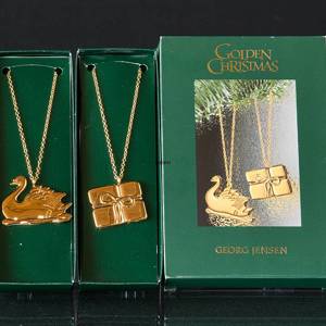 Schwan und Geschenk Ornamente Georg Jensen, 2000 | Jahr 2000 | Nr. 3405742 | DPH Trading