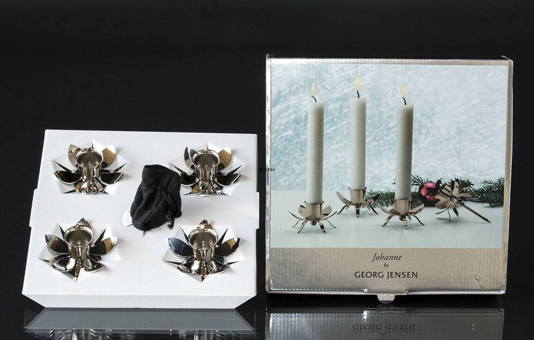 Kerzenhalter mit abnehmbarem Speer 4 Stück, SILBER, Johanne - Georg Jensen