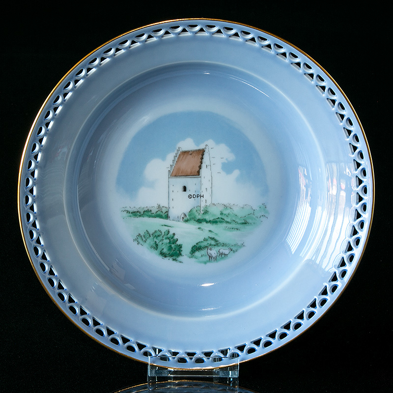 Dänemark Geschirr Suppenteller Nr. 3559-323, Die versandete Kirche