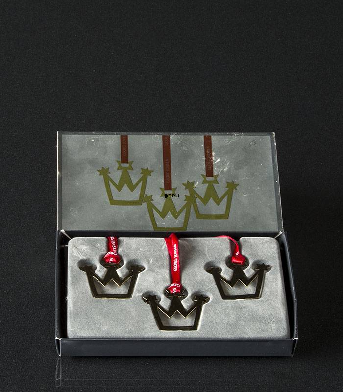 Geschenkornament, Weihnachtskrone mit Sternen 3 Stück - Georg Jensen