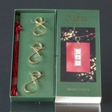 Georg Jensen Weihnachtsclip, klein, vergoldet, 3 Stück