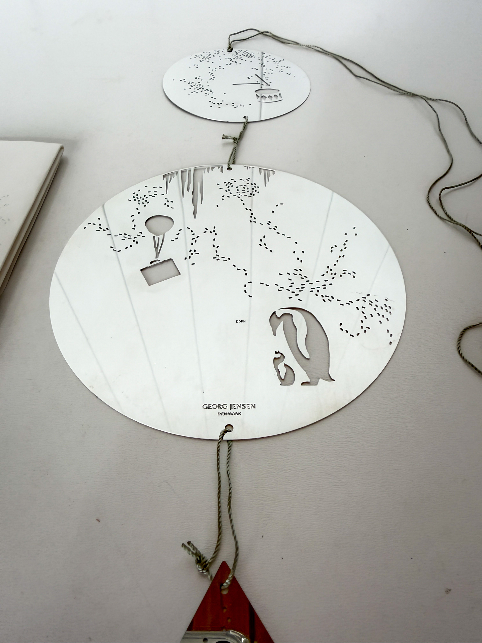 Georg Jensen Ornamente mit Trommel, Pinguin und Harlekin
