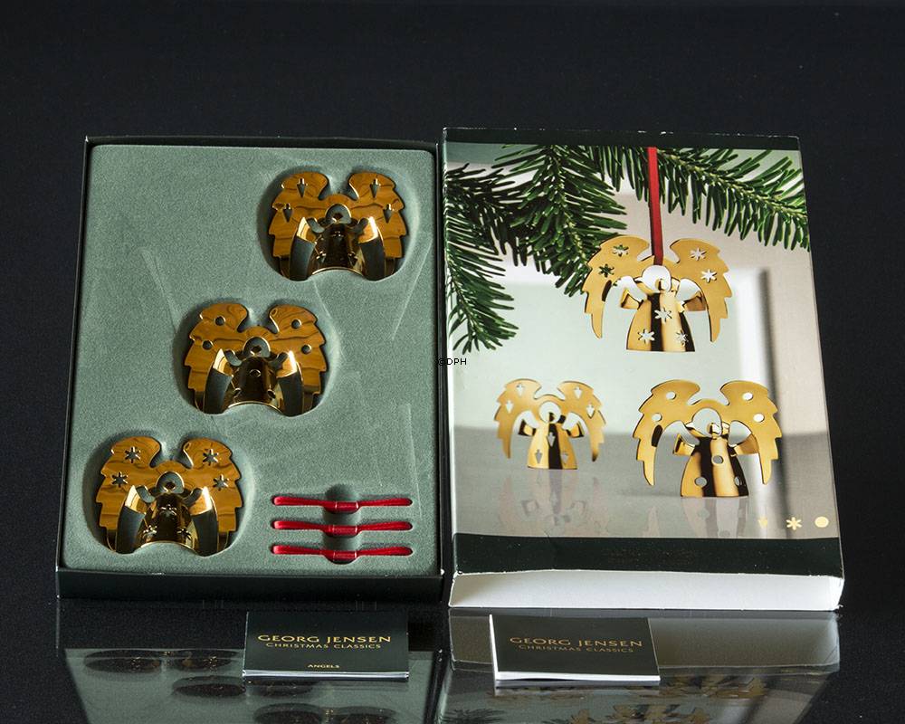 Engel mit spitze Tüte, Schneeflocke und Ball - Georg Jensen Ornaments