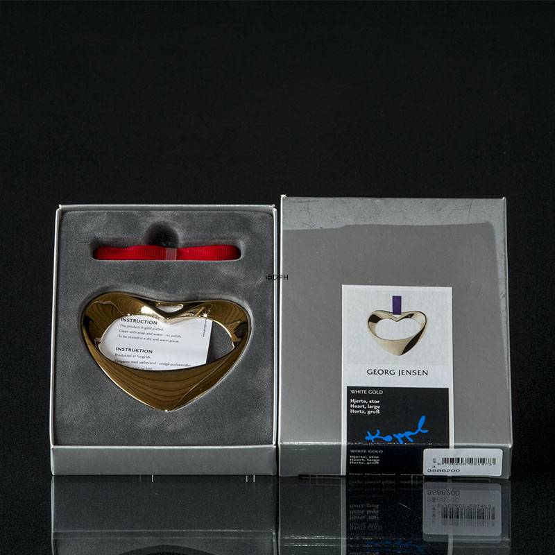 Georg Jensen Christmas Herz, Weißgold, groß
