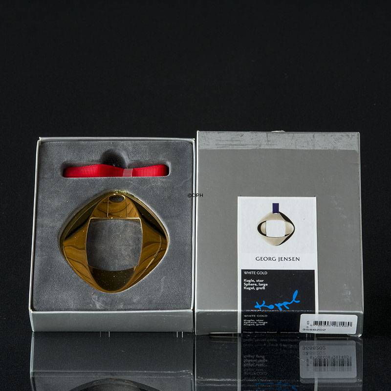 Georg Jensen Christmas Kugel, Weißgold, groß