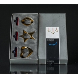 Georg Jensen Christmas Herz, Stern und Kugel, 3 Stück klein
