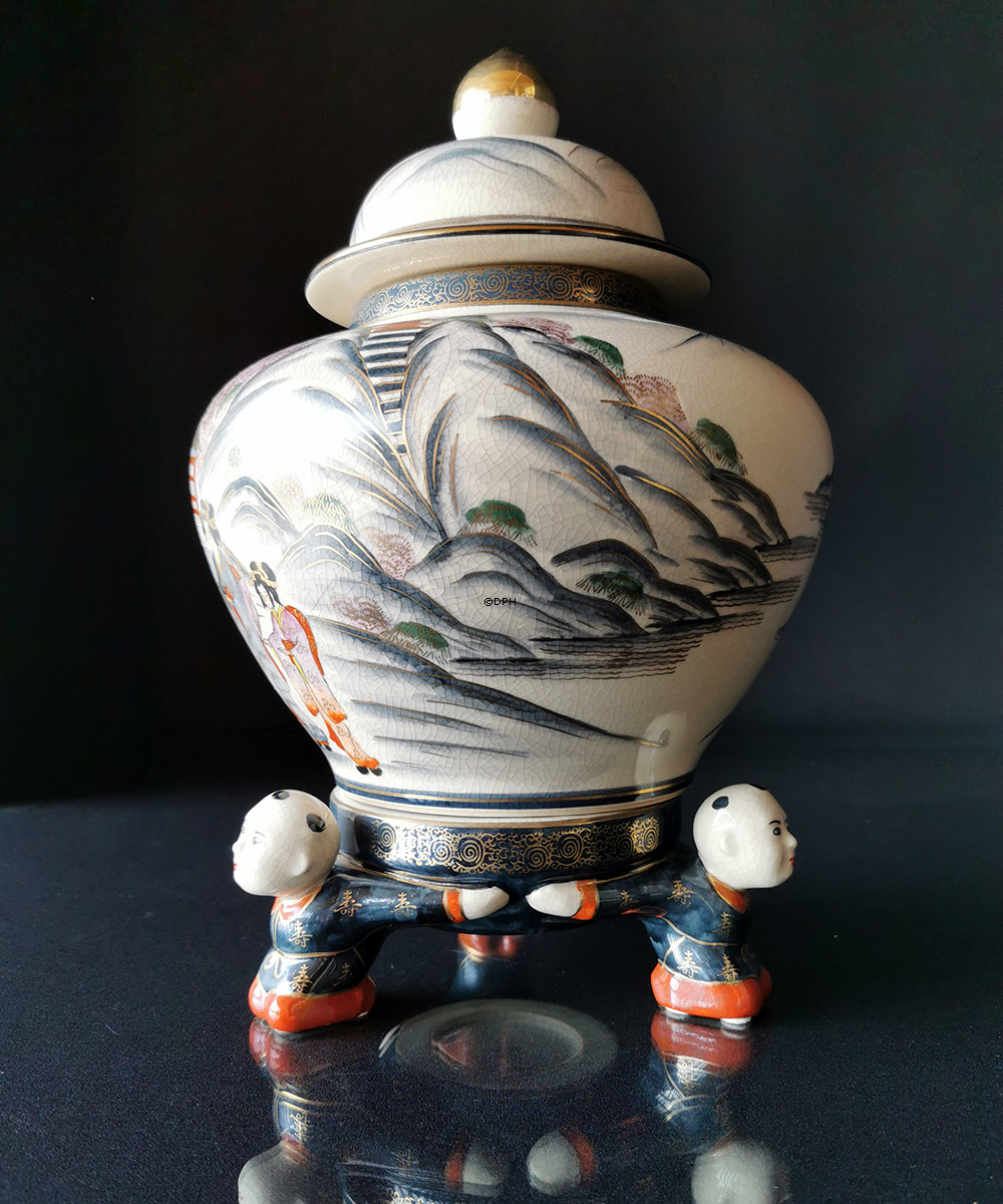 Kutani Krug mit Deckel