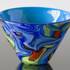 Große blaue Glasschüssel, Mundgeblasene Glaskunst, | Nr. 4211 | DPH Trading