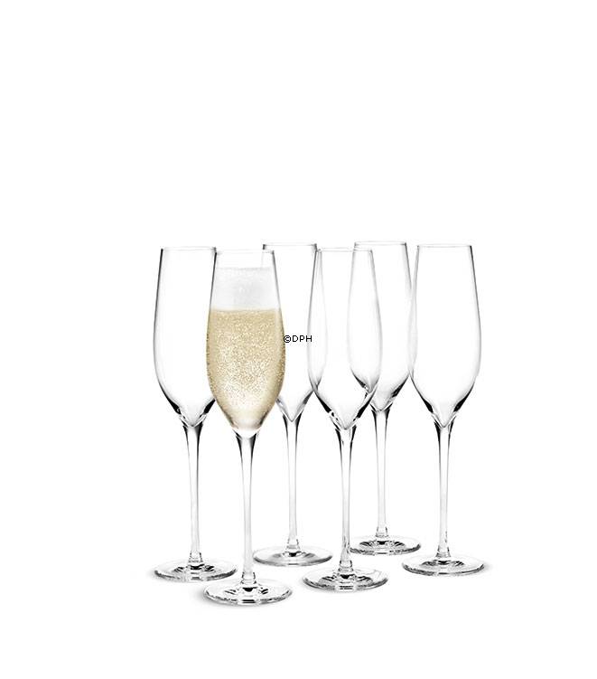 Holmegaard Cabernet Champagnerglas, Inhalt 29 cl., 6 Stück