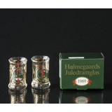 Holmegaard Christmas Dramgläser 1989, 2er Set