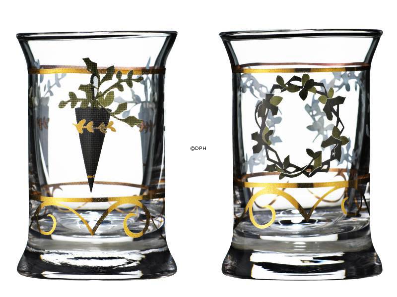 Dramgläser 2006, 2er Set. Holmegaard Christmas